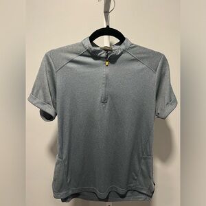 McDonald's Apparel Collection Gray 1/4 Zip Short Sleeve Shirt Size Small